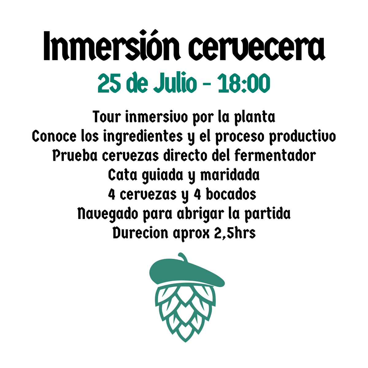 Inmersión cervecera - 25 de Julio